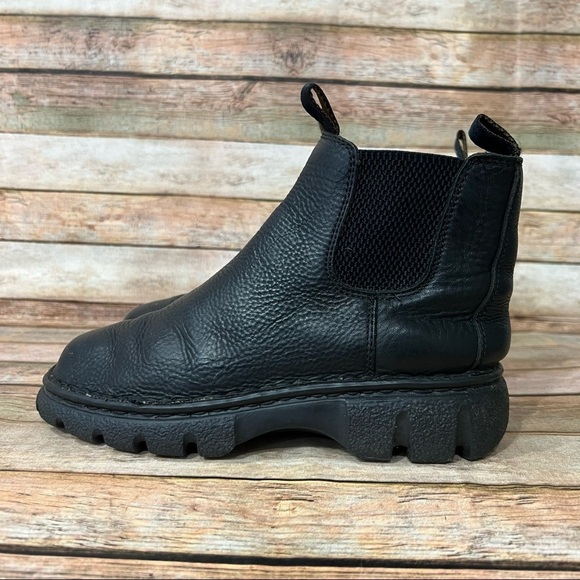Double H Black Leather Ankle Boots - Picture 1 of 8